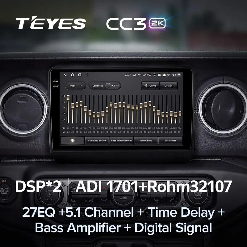 Штатная магнитола Teyes CC3 2K 360 6/128 Jeep Wrangler 4 JL (2018-2019)