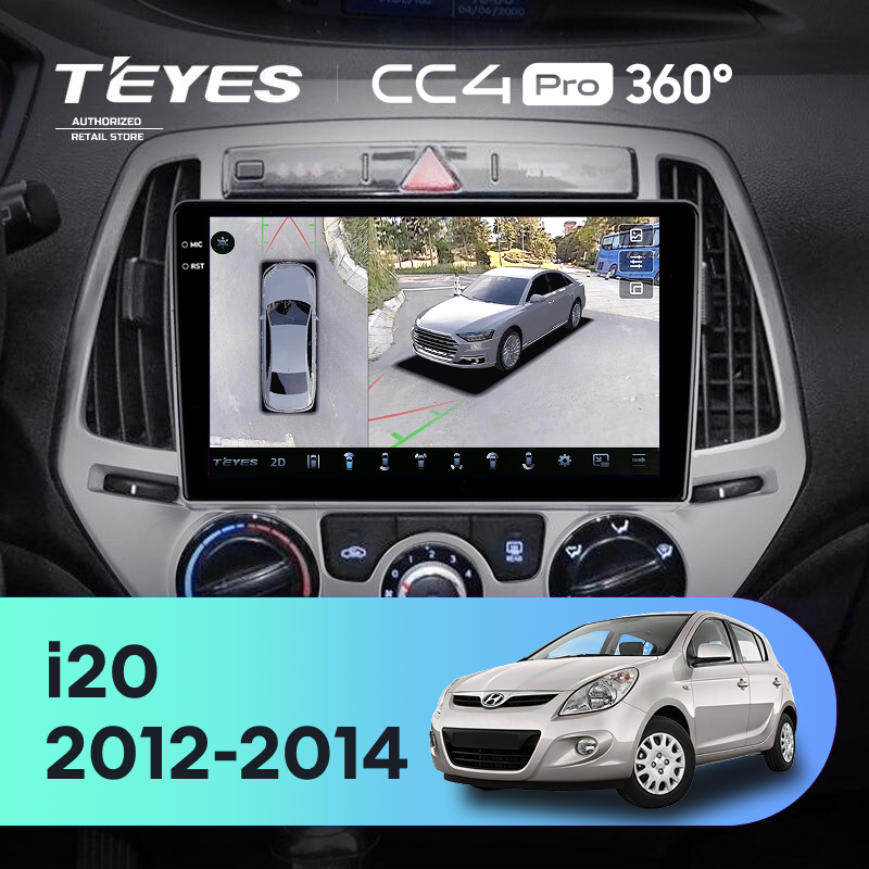 Штатная магнитола Teyes CC4 Pro 360 8/128 Hyundai i20 2 (2012-2014)
