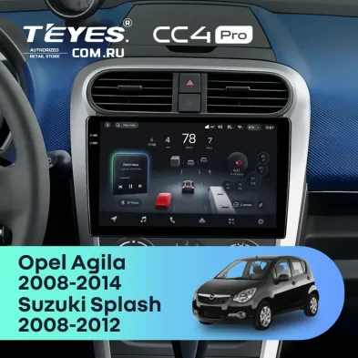 Штатная магнитола Teyes CC4 Pro 12/256 Opel Agila (2008-2014)