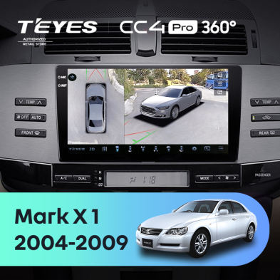 Штатная магнитола Teyes CC4 Pro 360 8/128 Toyota Mark X 1 X120 (2004-2009)