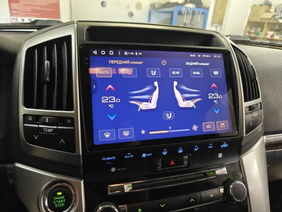 Переходная рамка Toyota Land Cruiser 200 (2007-2015) F3 Тип-B (10")