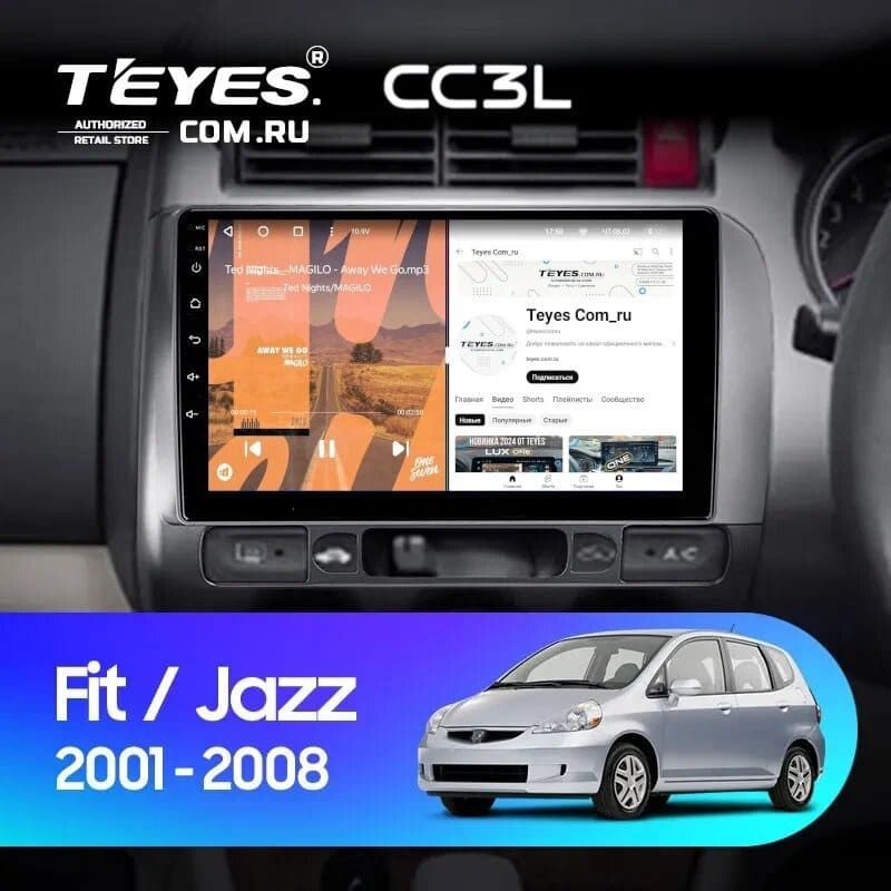 Штатная магнитола Teyes CC3L 4/32 Honda Fit GD (2001-2008) Правый руль