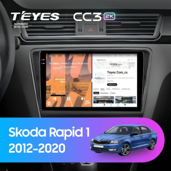 Штатная магнитола Teyes CC3 2K 4/32 Skoda Rapid 1 (2012-2020) F2