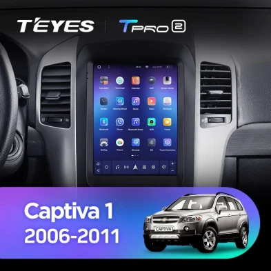Штатная магнитола Tesla style Teyes TPRO 2 4/64 Chevrolet Captiva (2006-2011) Тип-A