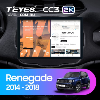 Штатная магнитола Teyes CC3 2K 4/32 Jeep Renegade (2014-2018) (11")