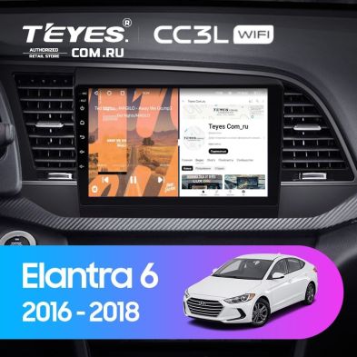 Штатная магнитола Teyes CC3L WiFi 2/32 Hyundai Elantra 6 (2015-2018) Тип-A
