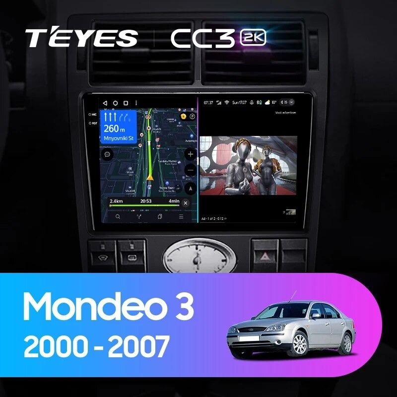 Штатная магнитола Teyes CC3 2K 6/128 Ford Mondeo 3 (2000-2007) F1