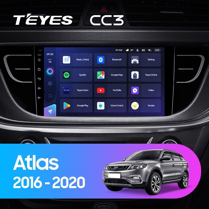 Штатная магнитола Teyes CC3 4/32 Geely Atlas NL-3 (2016-2020)