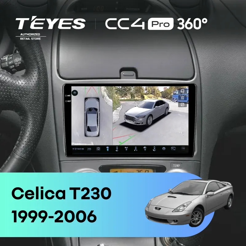 Штатная магнитола Teyes CC4 Pro 360 12/256 Toyota Celica T230 (1999-2006)