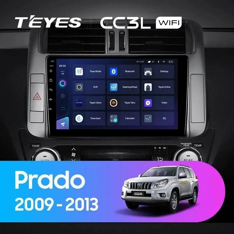 Штатная магнитола Teyes CC3L WiFi 2/32 Toyota Land Cruiser Prado 150 (2009-2013) F2 Тип-B