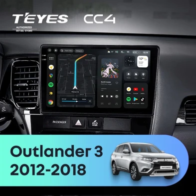 Штатная магнитола Teyes CC4 6/64 Mitsubishi Outlander 3 (2012-2018) Тип-B