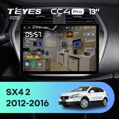 Штатная магнитола Teyes CC4 Pro 8/128 Suzuki SX4 2 (2012-2016) (13")