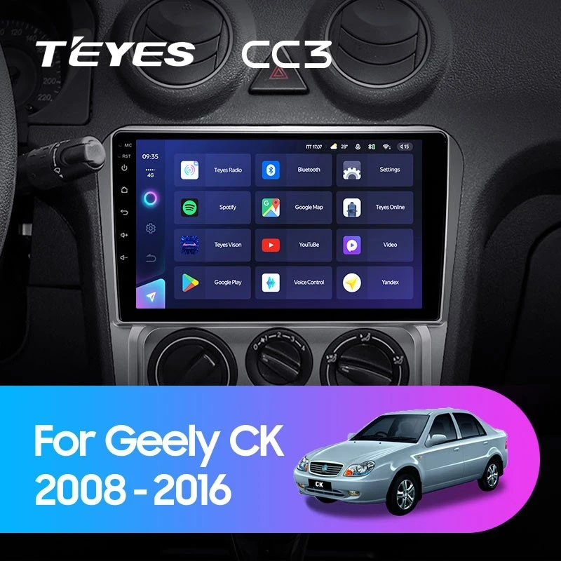 Штатная магнитола Teyes CC3 4/32 Geely CK (2008-2016)