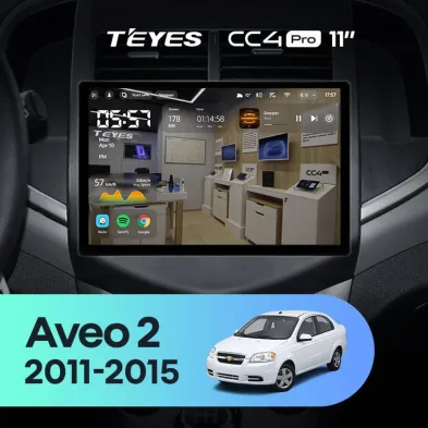 Штатная магнитола Teyes CC4 Pro 8/128 Chevrolet Aveo 2 (2011-2015) (11")