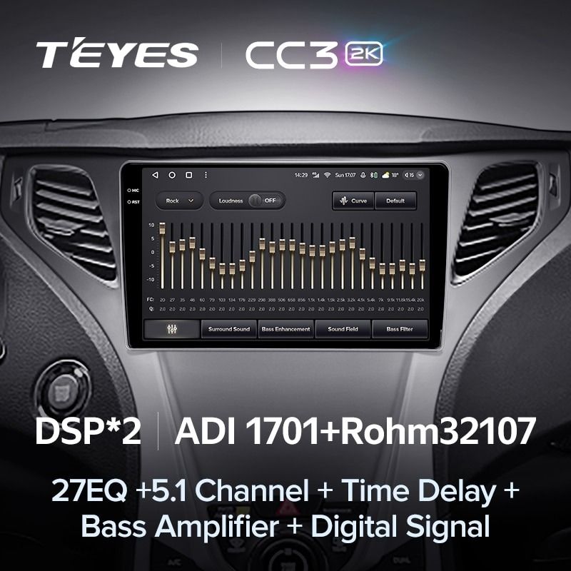 Штатная магнитола Teyes CC3 2K 6/128 Hyundai Azera 2 (2011-2014)