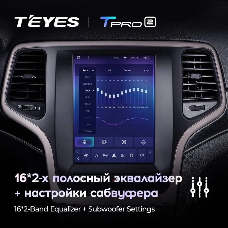 Штатная магнитола Tesla style Teyes TPRO 2 3/32 Jeep Grand Cherokee WK2 (2013-2020)