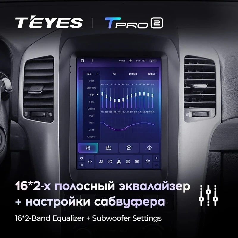 Штатная магнитола Tesla style Teyes TPRO 2 4/32 Chevrolet Captiva (2006-2011) Тип-A