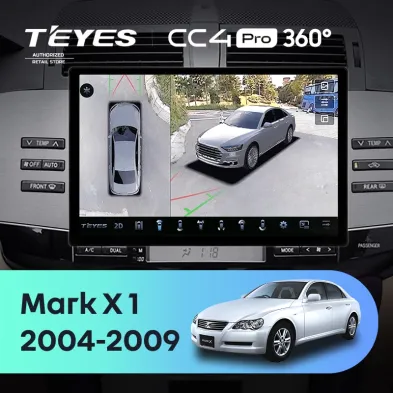 Штатная магнитола Teyes CC4 Pro 360 8/128 Toyota Mark X 1 X120 (2004-2009) (13")