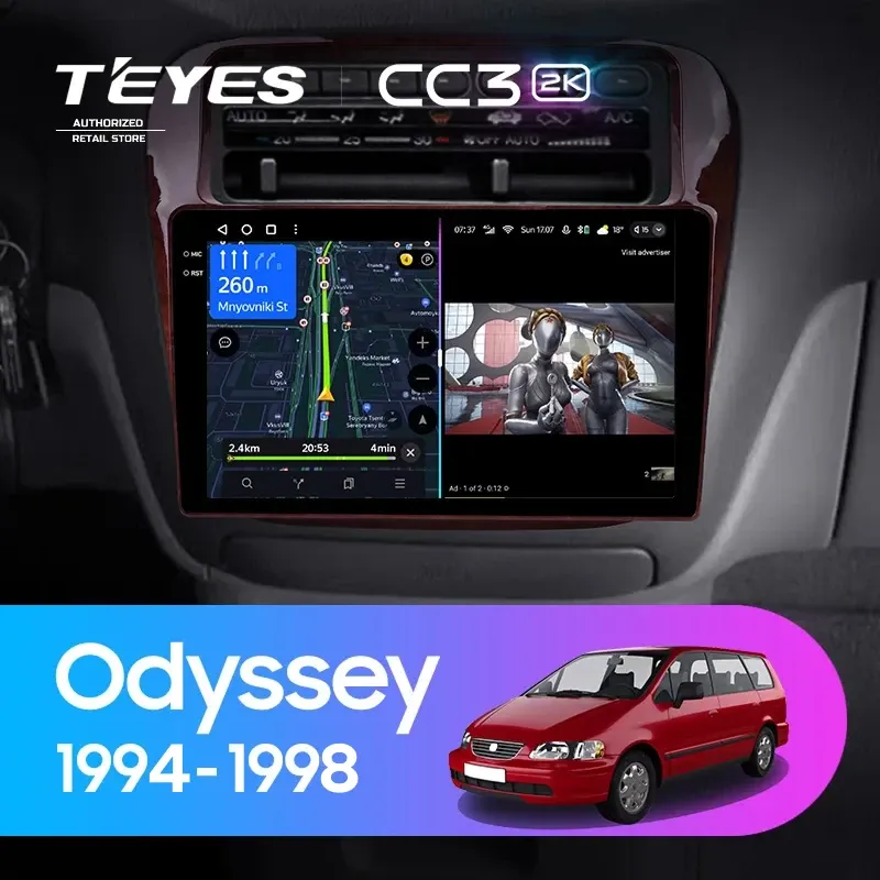 Штатная магнитола Teyes CC3 2K 6/128 Honda Odyssey 1 (1994-1998)