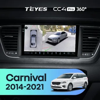 Штатная магнитола Teyes CC4 Pro 360 12/256 Kia Carnival 3 YP (2014-2021) F2 Тип-A