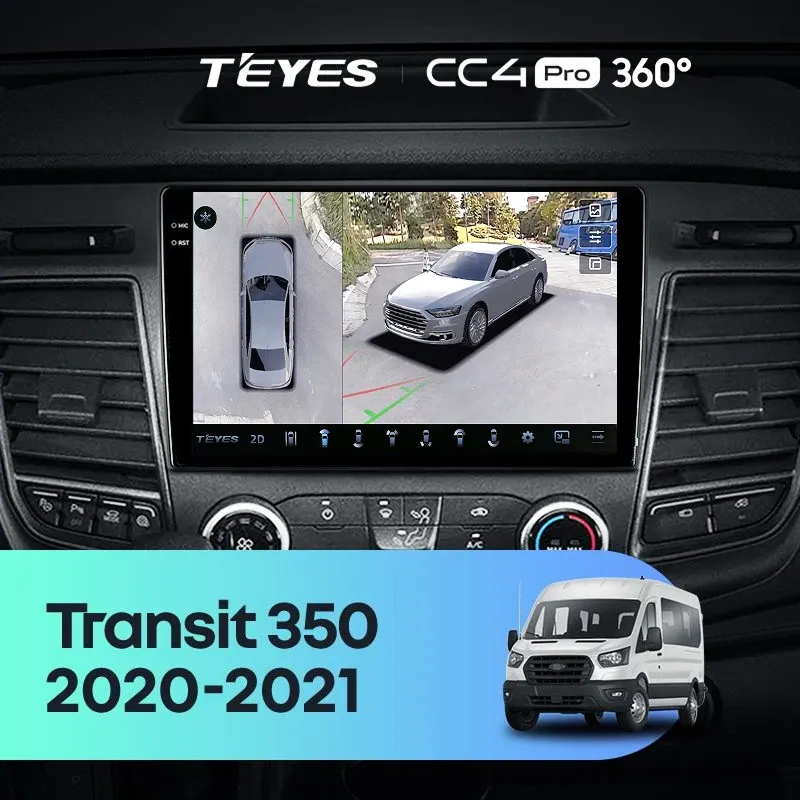 Штатная магнитола Teyes CC4 Pro 360 8/128 Ford Transit 350 (2020-2021)