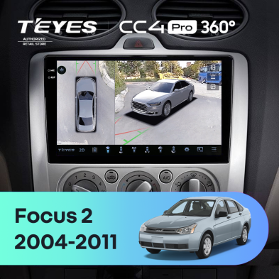 Штатная магнитола Teyes CC4 Pro 360 12/256 Ford Focus 2 Mk 2 (2004-2011) F2