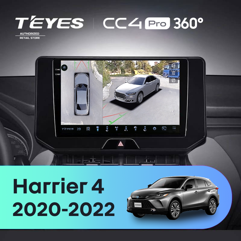 Штатная магнитола Teyes CC4 Pro 360 8/128 Toyota Harrier 4 XU80 (2020-2022)