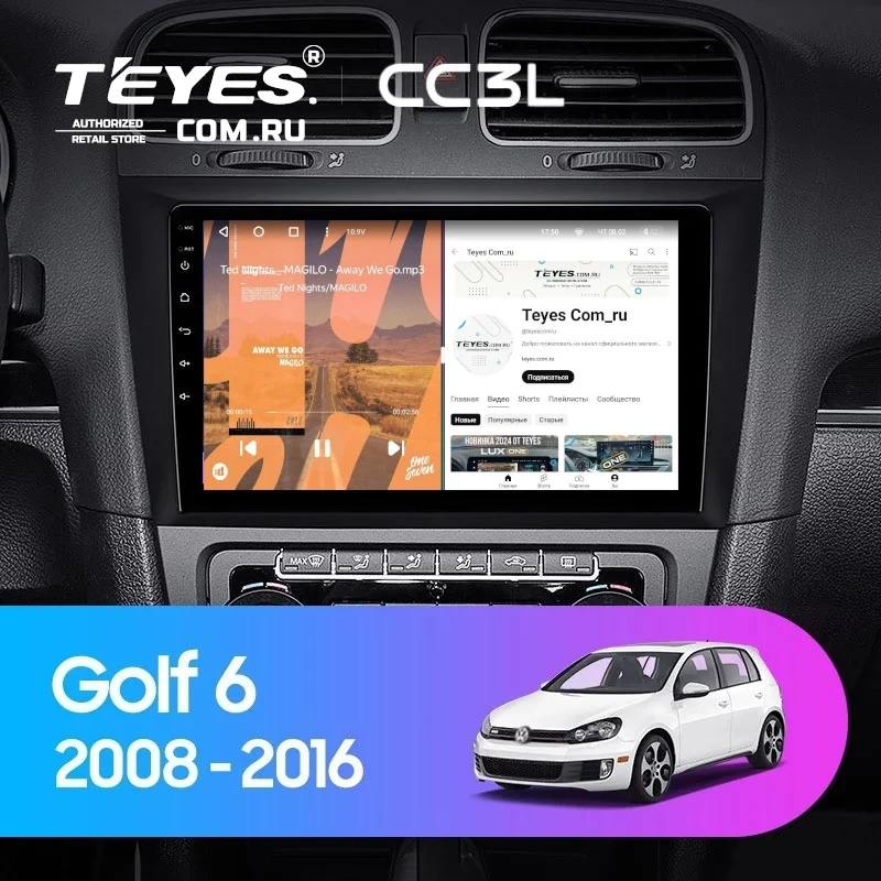 Штатная магнитола Teyes CC3L 4/32 Volkswagen Golf 6 (2008-2016)