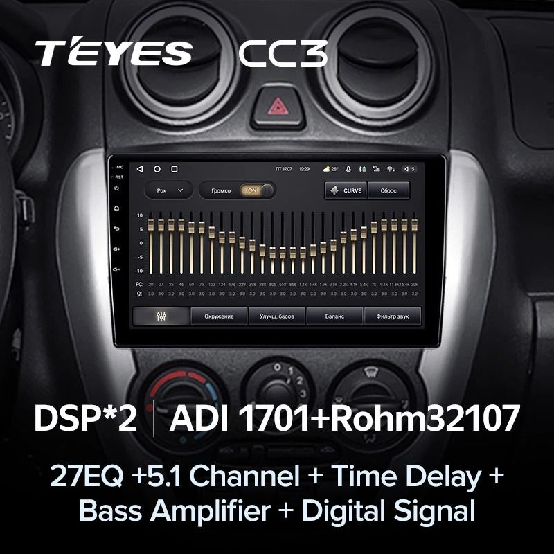 Штатная магнитола Teyes CC3 4/32 Lada Granta Sport (2011-2018) Тип-A