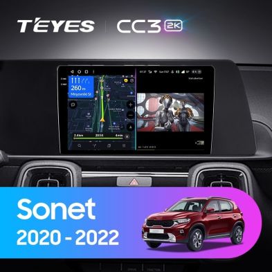 Штатная магнитола Teyes CC3 2K 360 6/128 Kia Sonet (2020-2022)