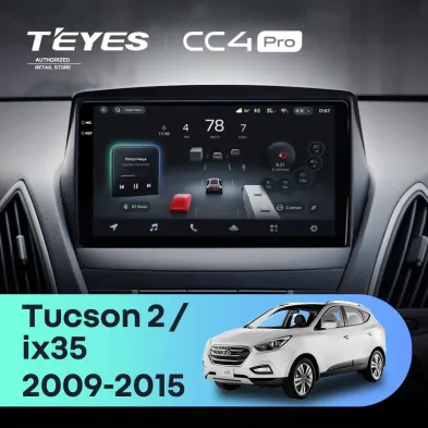 Штатная магнитола Teyes CC4 Pro 8/128 Hyundai ix35 (2009-2015) (Tucson 2) Тип-AB