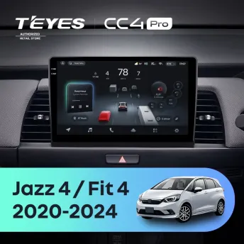 Штатная магнитола Teyes CC4 Pro 8/128 Honda Jazz 4 (2020-2024) Тип-B Правый руль