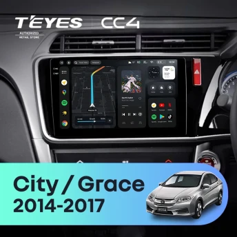 Штатная магнитола Teyes CC4 6/64 Honda City (2014-2017) Тип-B Правый руль