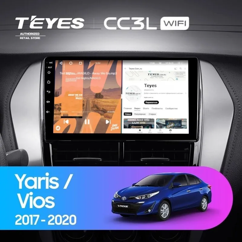 Штатная магнитола Teyes CC3L WiFi 2/32 Toyota Yaris (2017-2020) F1