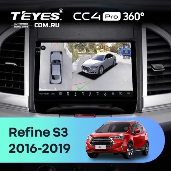 Штатная магнитола Teyes CC4 Pro 360 12/256 JAC Refine S3 (2016-2019)