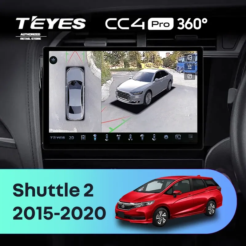 Штатная магнитола Teyes CC4 Pro 360 12/256 Honda Shuttle 2 (2015-2020) Правый руль (11")