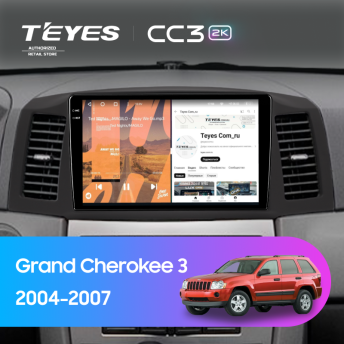 Штатная магнитола Teyes CC3 2K 4/32 Jeep Grand Cherokee 3 WK (2004-2007) F1