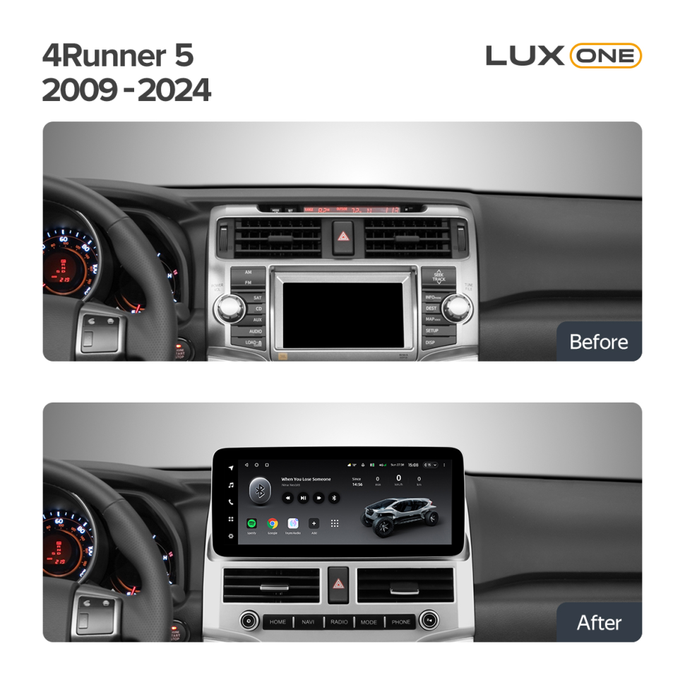 Переходная рамка Toyota 4Runner 5 N280 (2009-2024) (12,3&quot;)