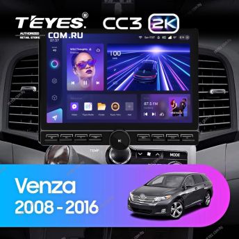 Штатная магнитола Teyes CC3 2K 6/128 Toyota Venza (2008-2016) (13" с кнопками)