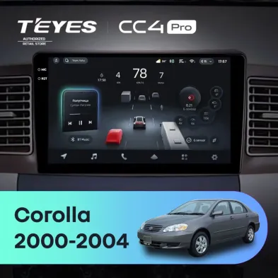 Штатная магнитола Teyes CC4 Pro 8/128 Toyota Corolla E130 E120 (2000-2004)