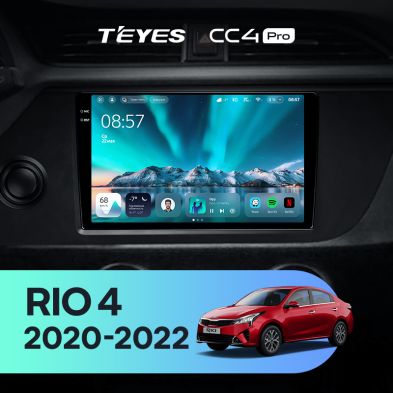 Штатная магнитола Teyes CC4 Pro 12/256 Kia Rio 4 IV FB (2020-2022)