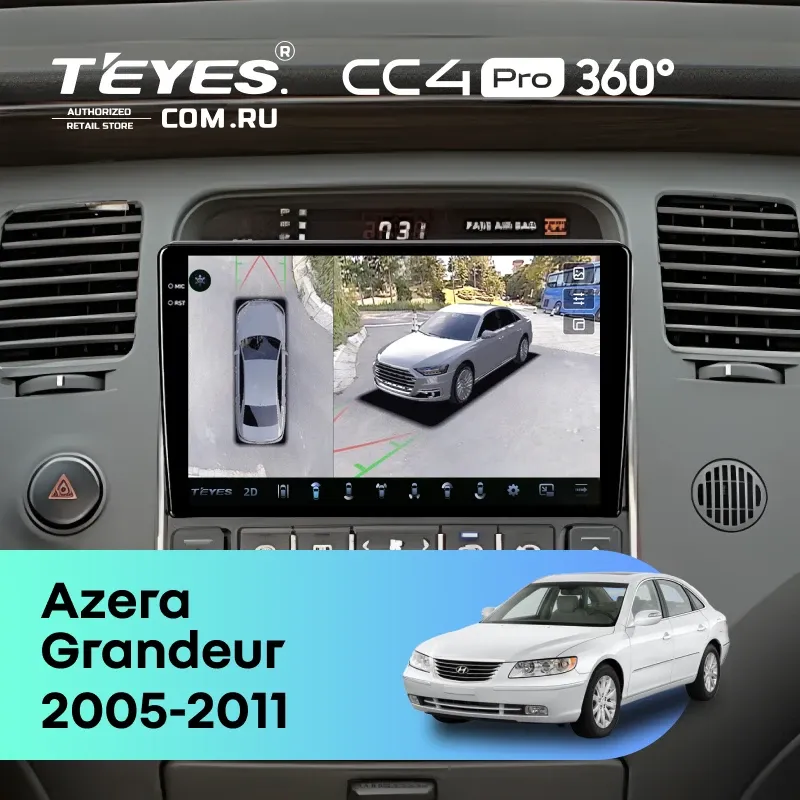 Штатная магнитола Teyes CC4 Pro 360 12/256 Hyundai Grandeur (2005-2011)