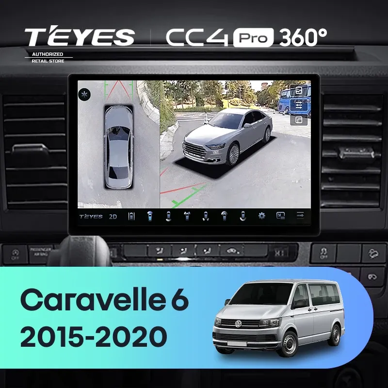 Штатная магнитола Teyes CC4 Pro 360 12/256 Volkswagen Caravelle T6 (2015-2020) (11")