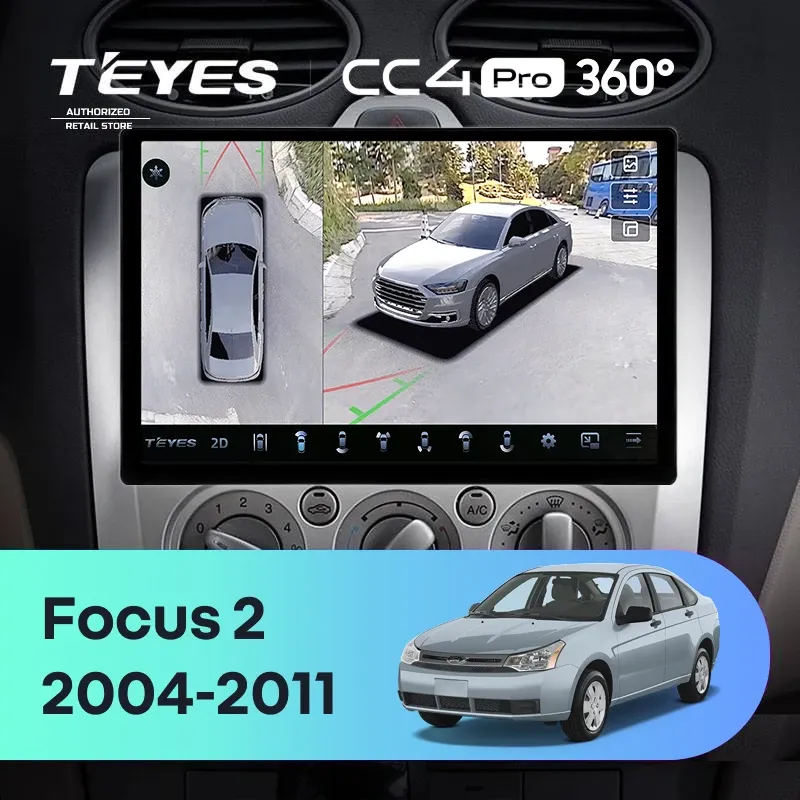 Штатная магнитола Teyes CC4 Pro 360 8/128 Ford Focus 2 Mk 2 (2004-2011) F2 (11")