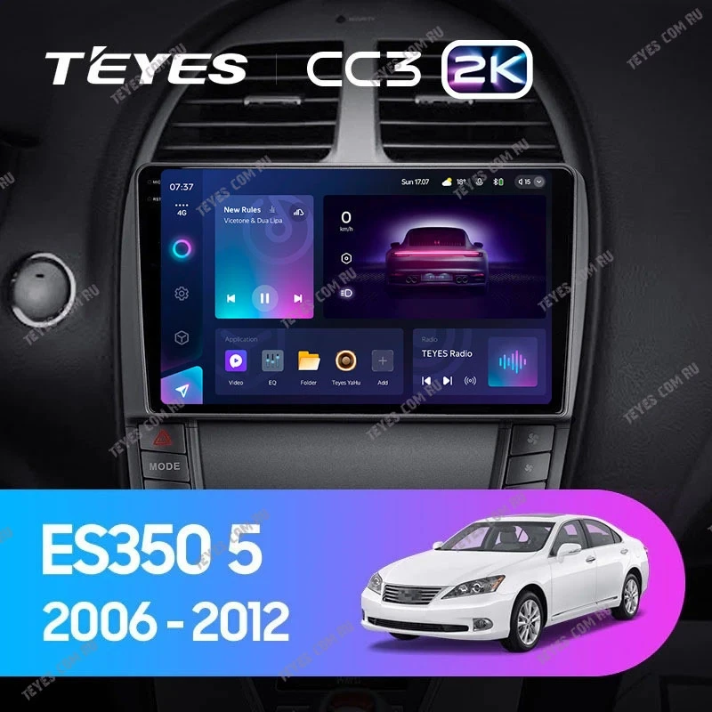 Штатная магнитола Teyes CC3 2K 4/32 Lexus ES350 5 V XV40 (2006-2012) Тип-C