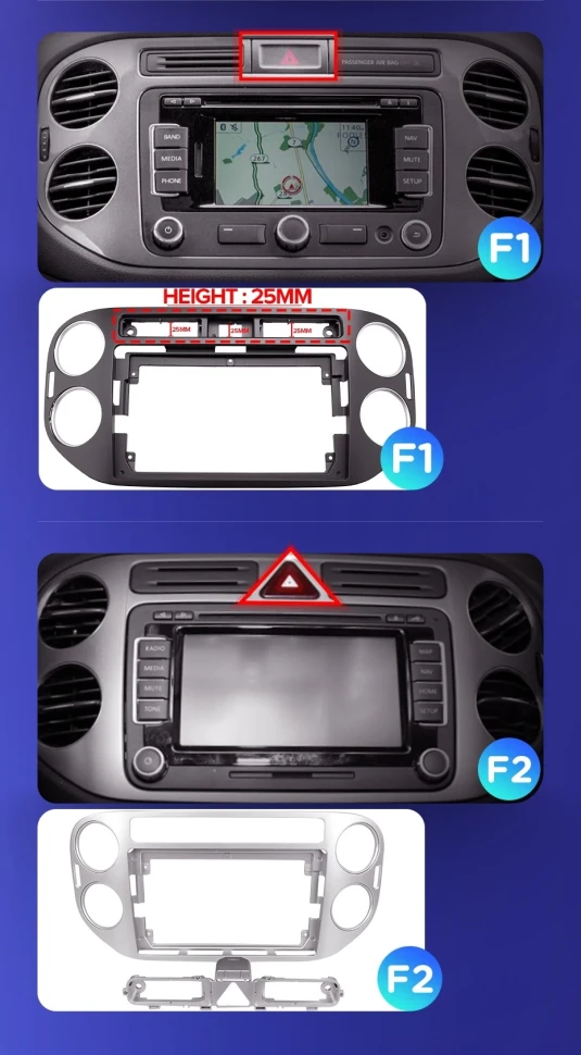 Штатная магнитола Teyes CC3 2K 4/32 Volkswagen Tiguan 1 NF (2006-2016) F1 (11")