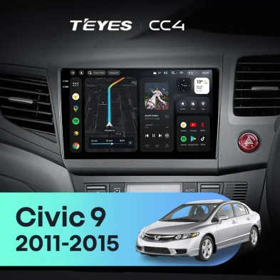 Штатная магнитола Teyes CC4 8/128 Civic 9 FB FK FD (2011-2015) Правый руль