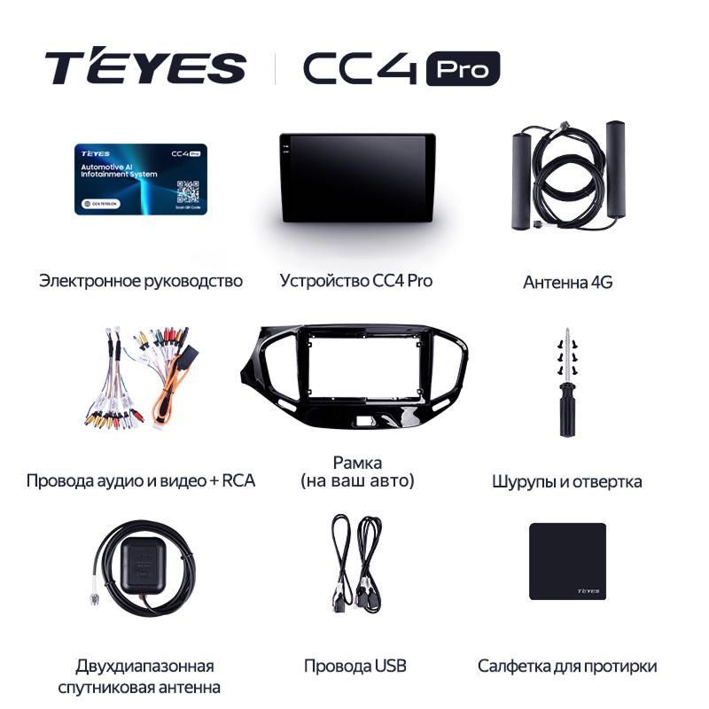 Штатная магнитола Teyes CC4 Pro 8/128 Toyota Hilux Surf 3 N180 (1995-2002 ) Правый руль