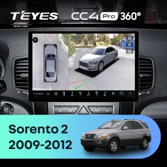 Штатная магнитола Teyes CC4 Pro 360 8/128 Kia Sorento 2 XM (2009-2012) Тип-A (13")