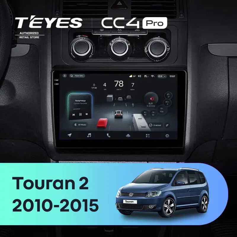 Штатная магнитола Teyes CC4 Pro 12/256 Volkswagen Touran 2 1T (2010-2015)